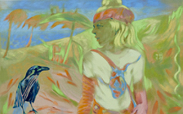 Mark Krause - sweet gypsy blue 2021 Öl auf Leinwand 84 x 84 cm